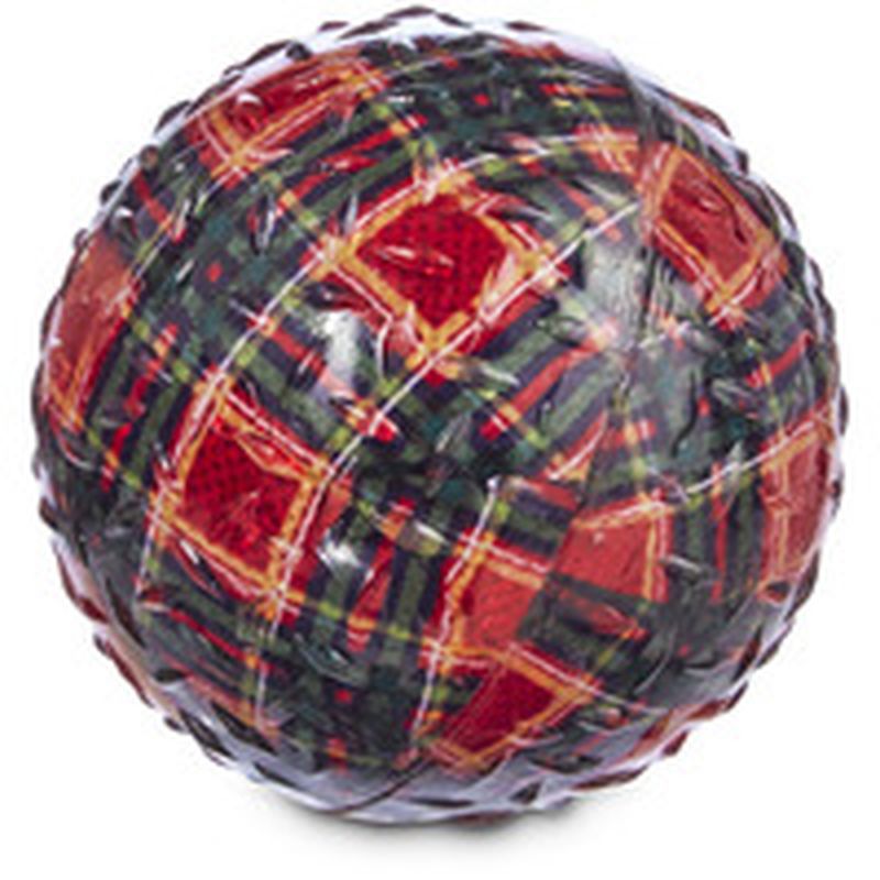 Tpr Small Holiday Ball Print Dog Toy