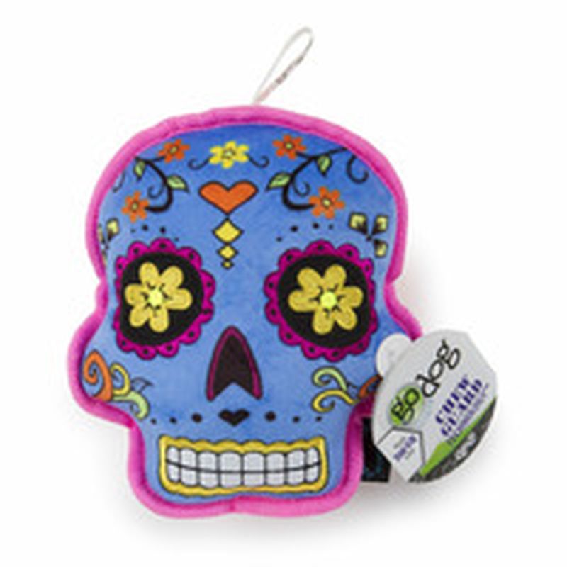 Go Dog Large Blue Sugar Skulls With Chew Guard