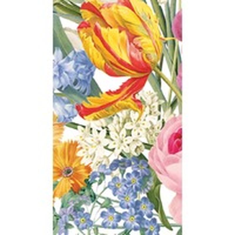 Caspari Redoute Floral Ivory Guest Towels