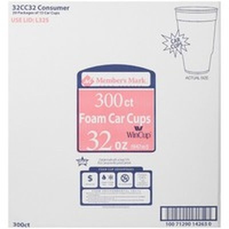 Member S Mark 32 Ounce Foam Car Cup Each Instacart