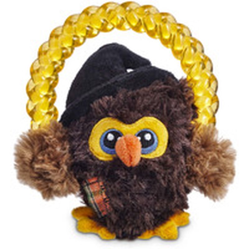 Small Hallowee Owl Tpr Ring Dog Toy
