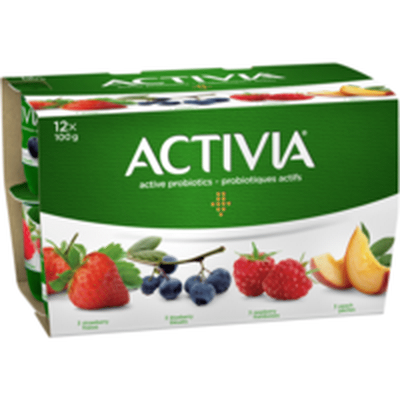 Raspberry, Strawberry, Blueberry & Peach Flavored Yoghurt