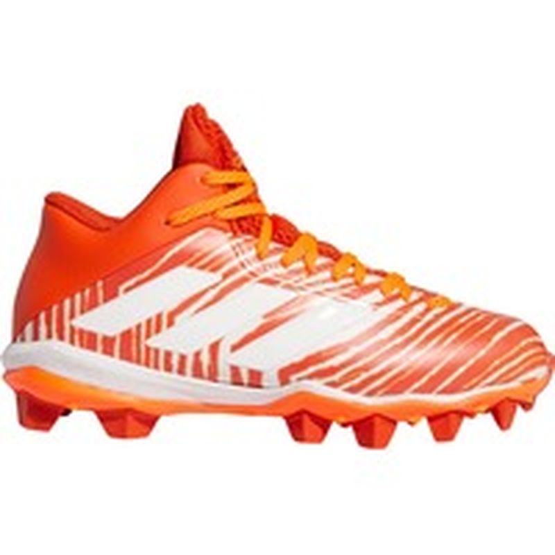 orange kids football cleats