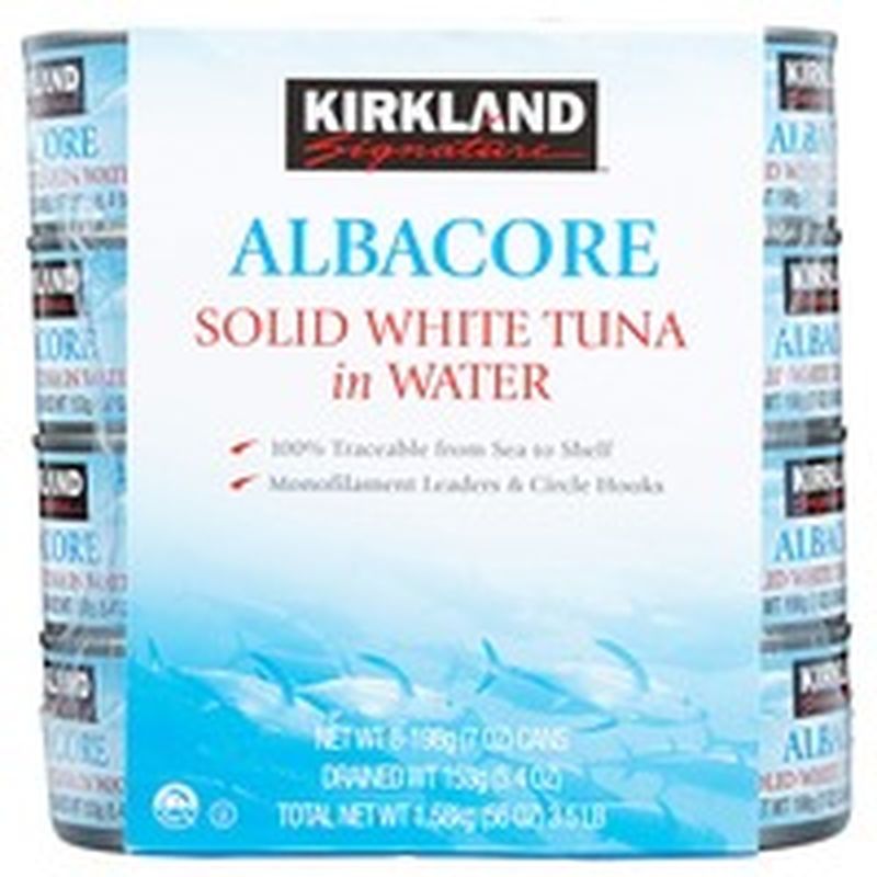Kirkland Signature Solid White Albacore Tuna, 8 x 7 oz