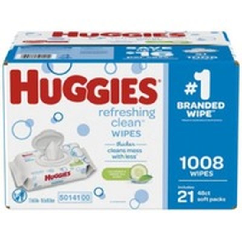 Huggies Refreshing Clean Disposable Baby Wipes Soft Pack