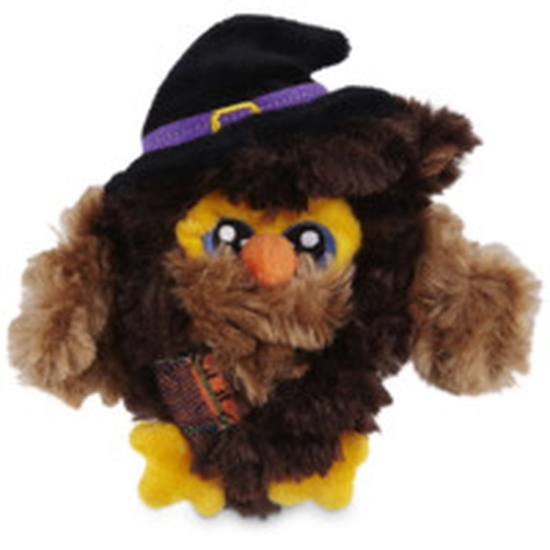Small Halloween Owl Flattie Dog Toy