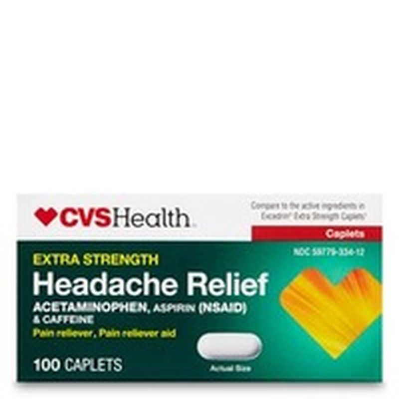 CVS Headache Relief Coated Tablets Added Strength (100 ct) Instacart