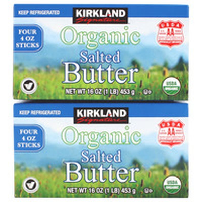 Kirkland Signature Organic Salted Butter, 4 x 4 oz