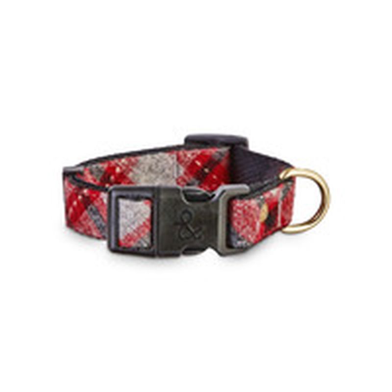 Small Plaid Holiday Dog Collar