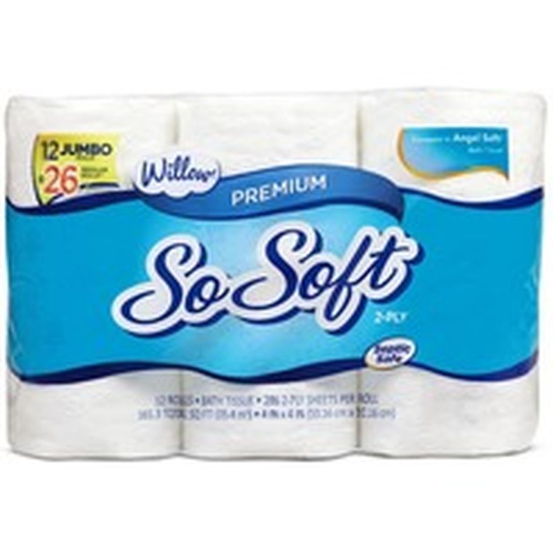 Willow 286 Sheets Jumbo Roll Bath Tissue
