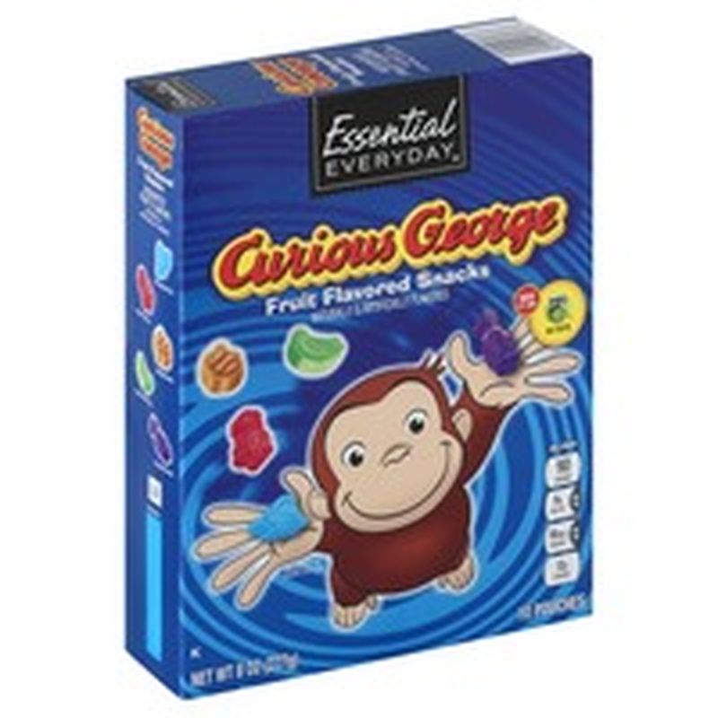 Essential Everyday Fruit Flavored Snacks, Curious George, Assorted Fruit Flavors