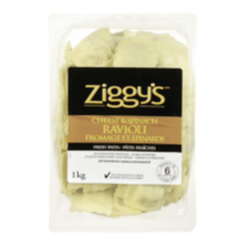 Ziggy's Spinach & Cheese Ravioli (1000 g) Instacart