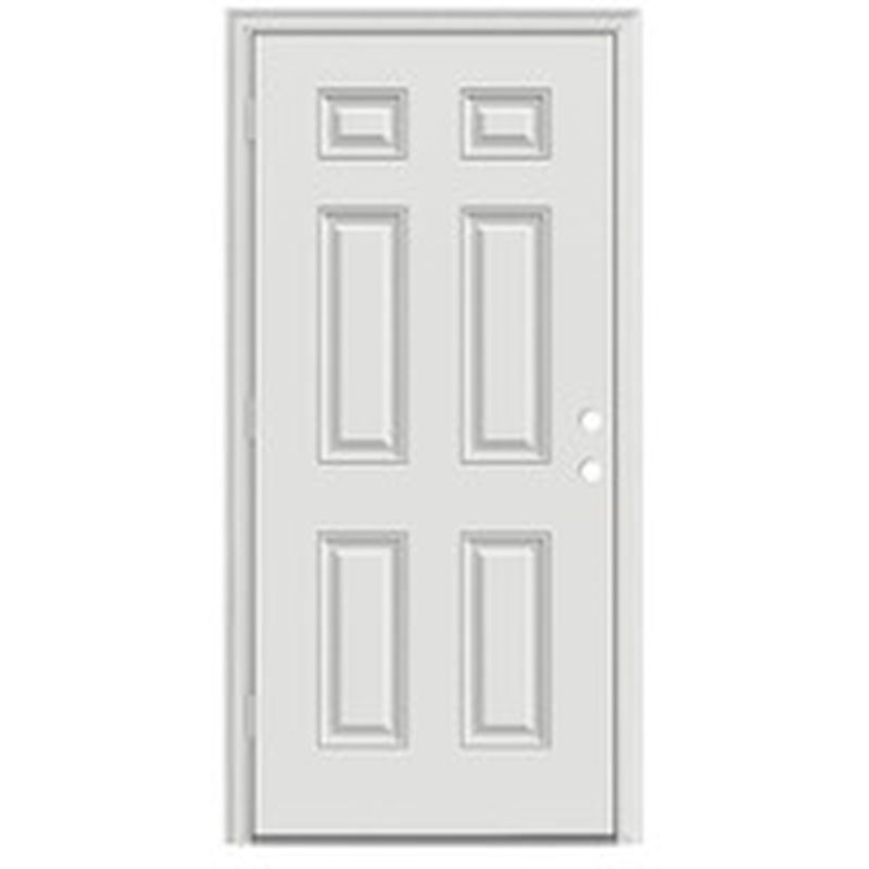 Therma Tru Benchmark Doors Steel Right Hand Outswing Ready To Paint Unfinished Prehung Single Front Door With Brickmould White 32 X 80 Each Instacart