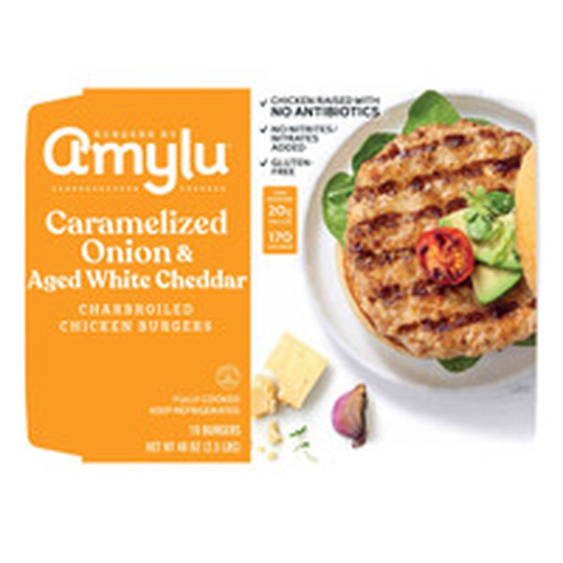 Amylu Caramelized Onion & White Cheddar Chicken Burger