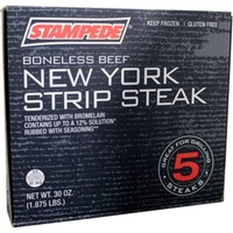 Stampede Boneless Beef New York Strip Steak (30 oz) Instacart