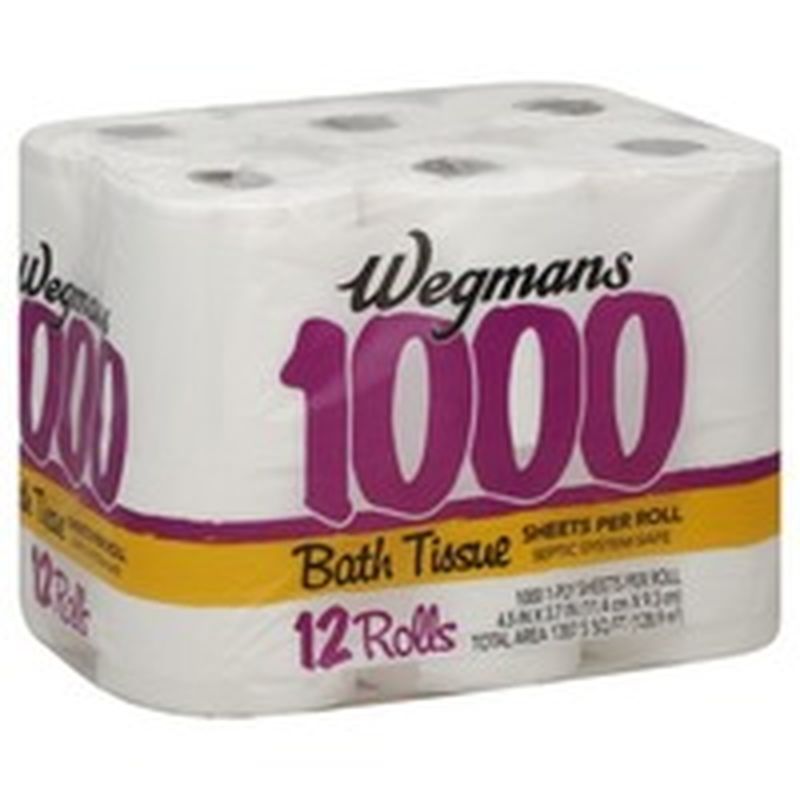Wegmans Bath Tissue, 1000, 1-Ply