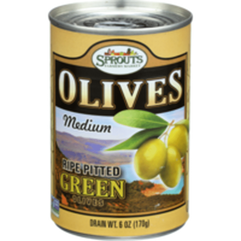 Sprouts Medium Ripe Pitted Green Olives