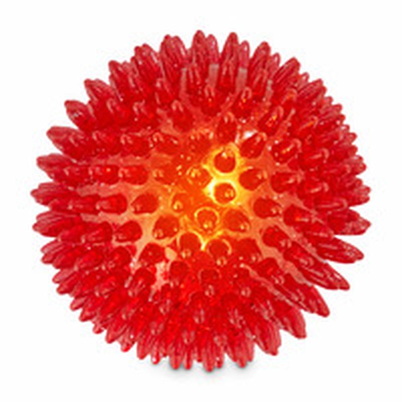 Red Holiday Glitter Led Spiny Ball