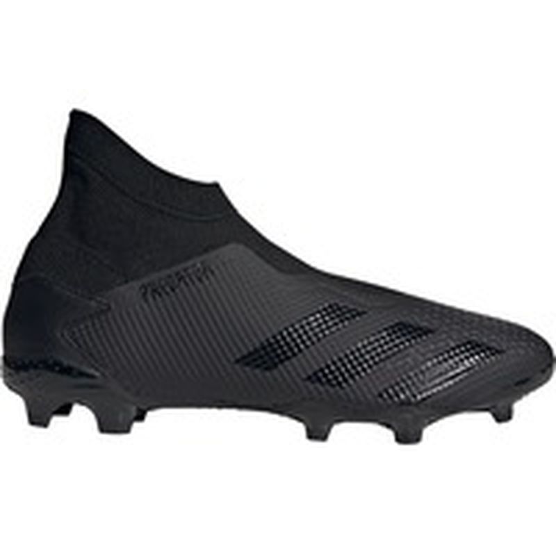 black laceless soccer cleats