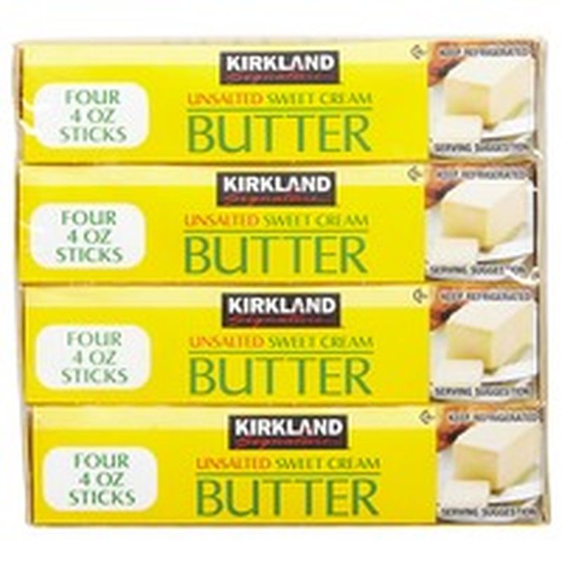 Kirkland Signature Unsalted Butter Quarters 4 X 1 Lb 1 Lb Instacart