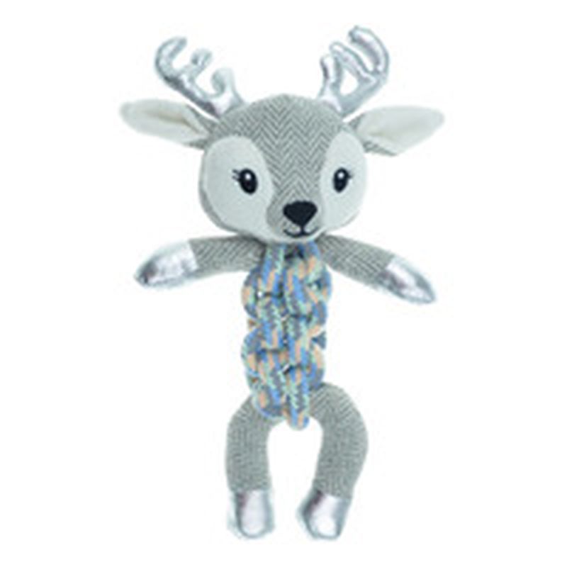 Cmp Small Deer Reflective Rope Twister Dog Toy