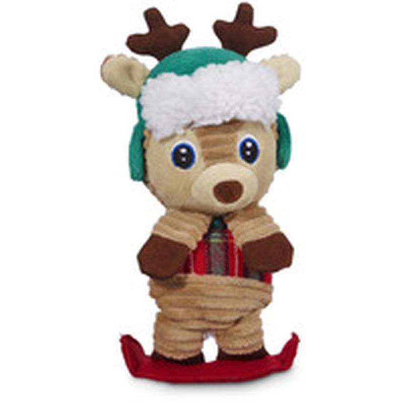 Holiday Flattie Reindeer Small Dog Toy