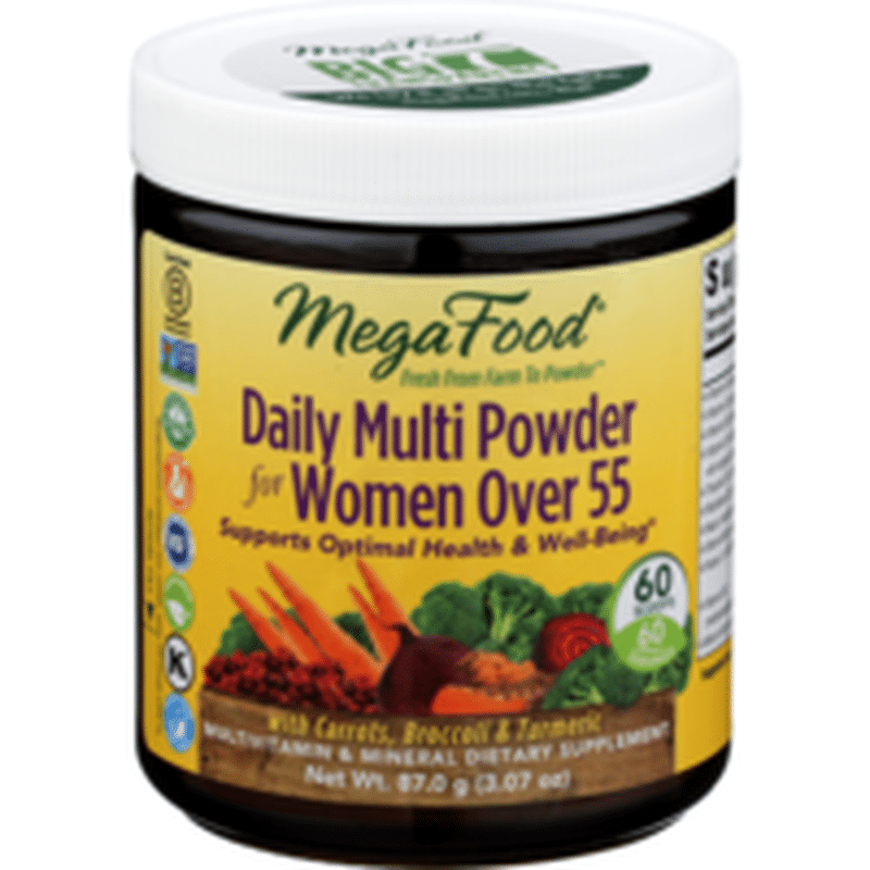 MegaFood Daily Multi Powder for Women Over 55 Multivitamin & Mineral Dietary Supplement