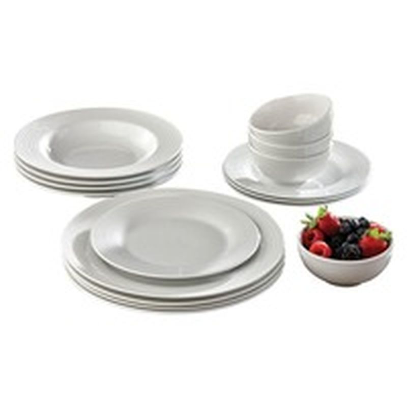 Berkley Jensen 16-Piece Porcelain Dinnerware Set