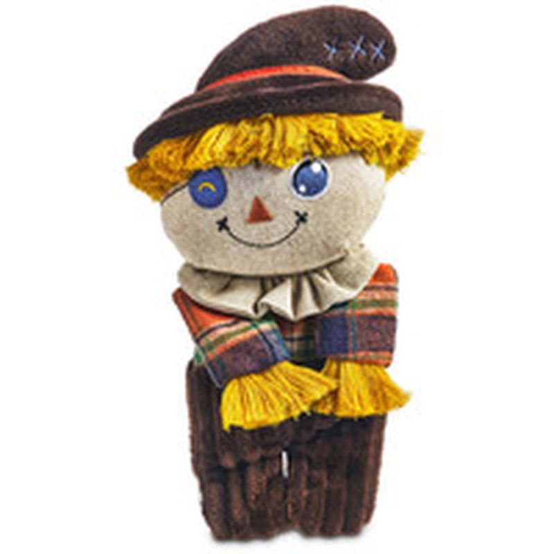 Medium Halloween Bootique Scarecrow Flattie Plush Dog Toy