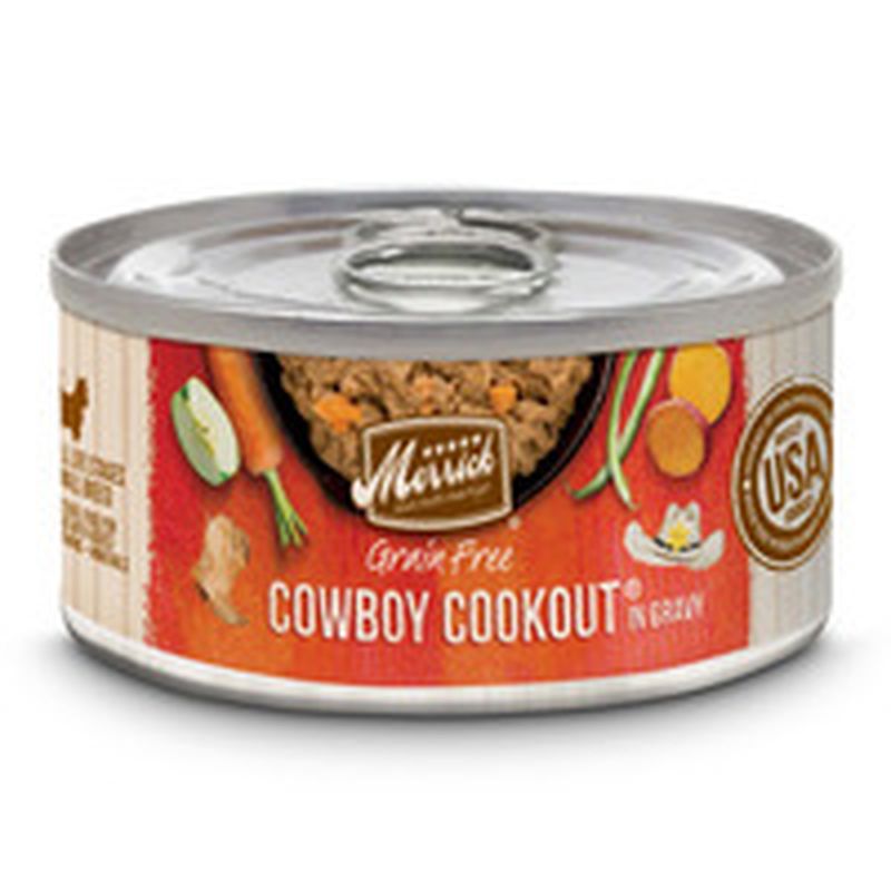 Merrick Grain Free Cowboy Cookout Natural Food For Dogs With Added Vitamins Minerals