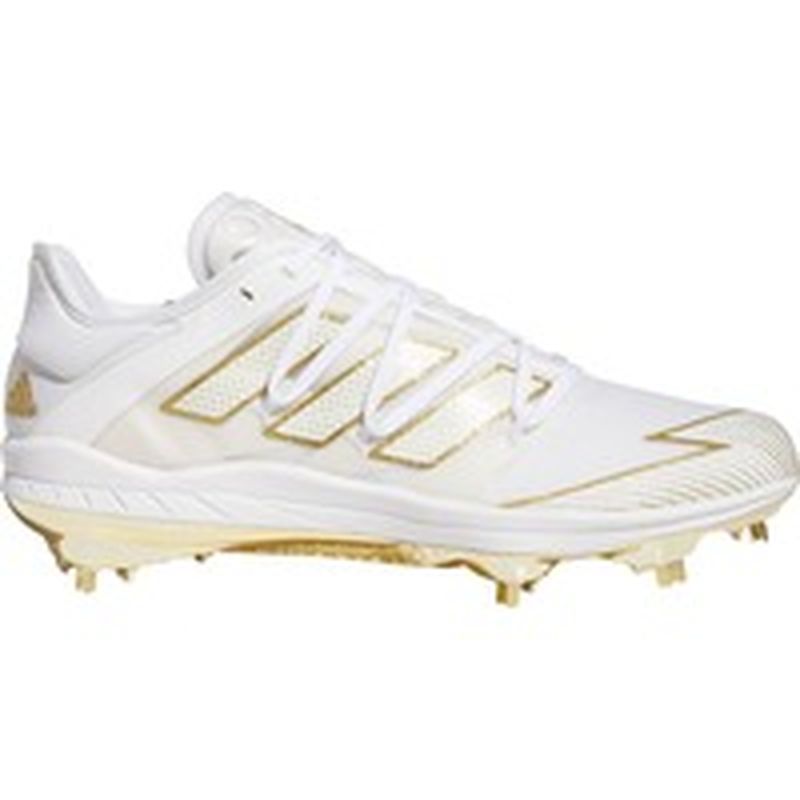 White and gold metal cleats Clearance