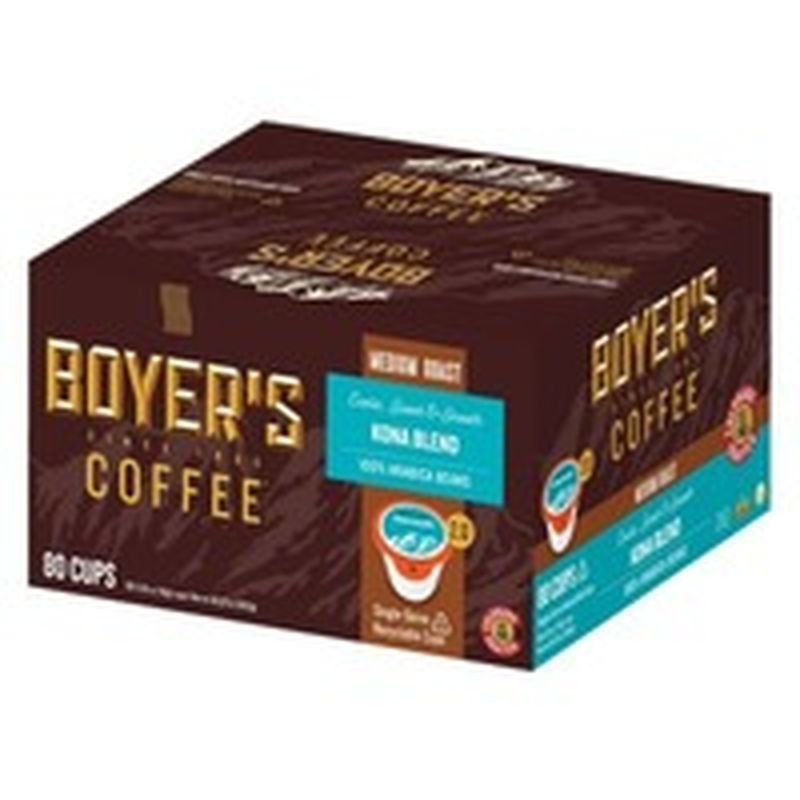 Boyer S Coffee Kona Blend Coffee K Cups 80 Ct Instacart