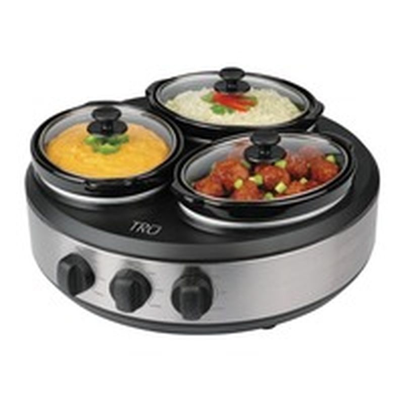 TRU SC1 Three Crock Round Buffet Slow Cooker (each) Instacart