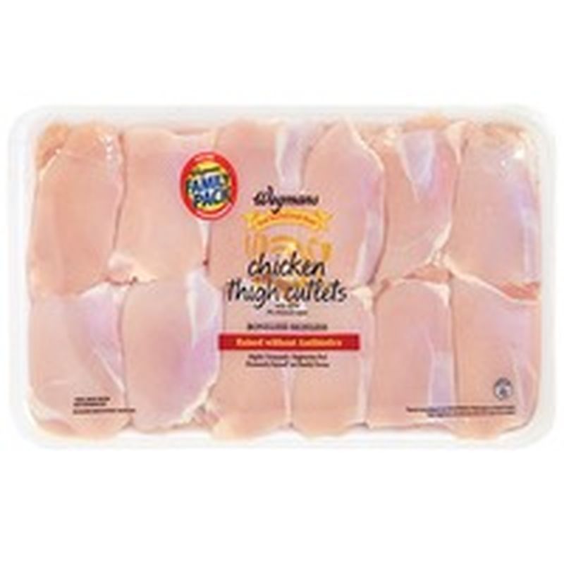 Wegmans Food You Feel Good About Boneless Skinles Chicken Thigh Cutlets Family Pack