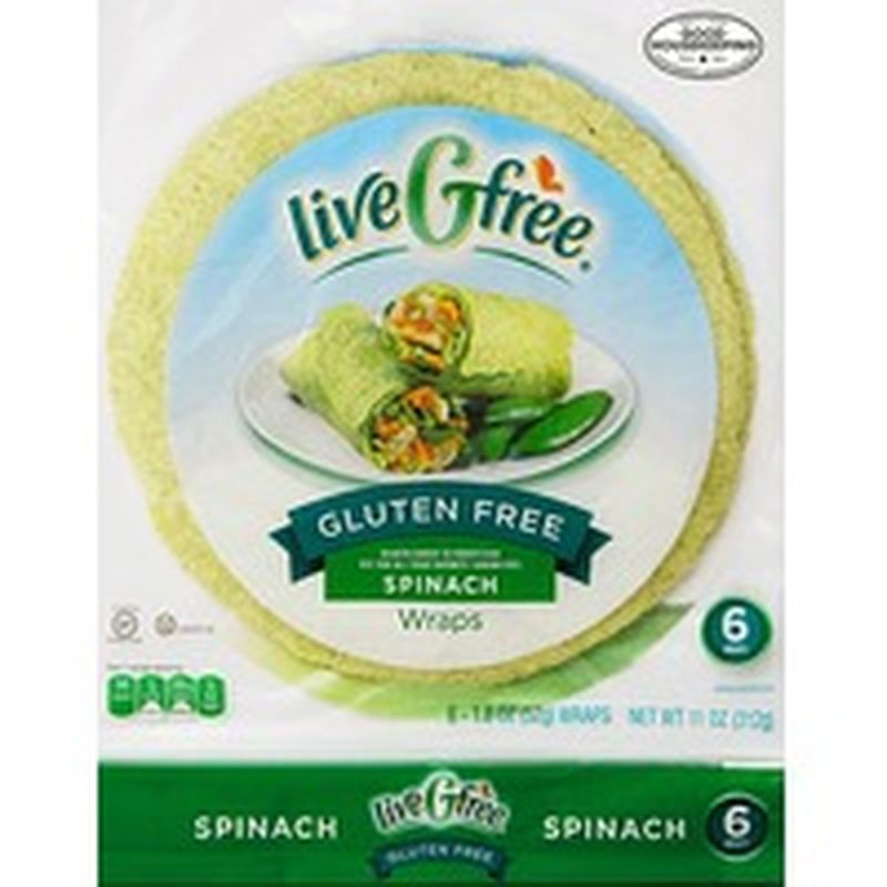 liveGfree Gluten Free Spinach Wraps