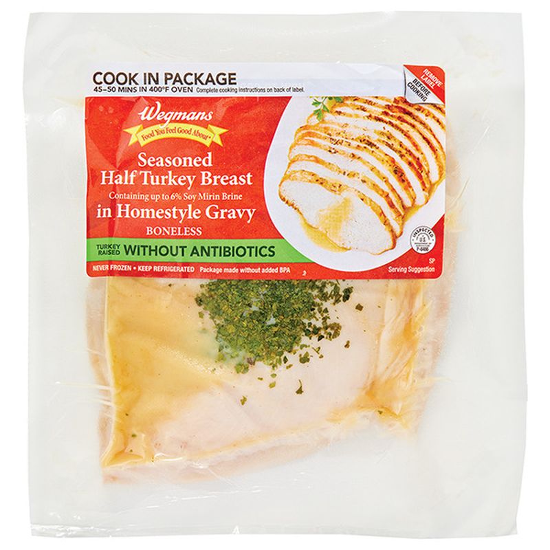 Wegmans Seasoned Boneless Half Turkey Breast In Homestyle Gravy Cook In Bag Small Wegmans