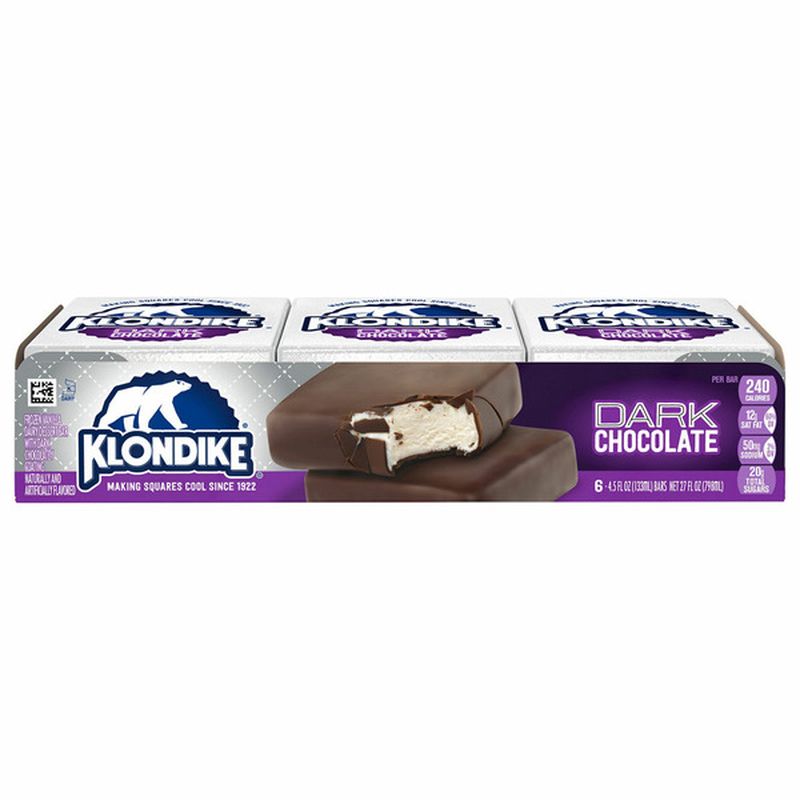 Klondike Frozen Dairy Dessert, Dark Chocolatey, Vanilla, Bar Wegmans