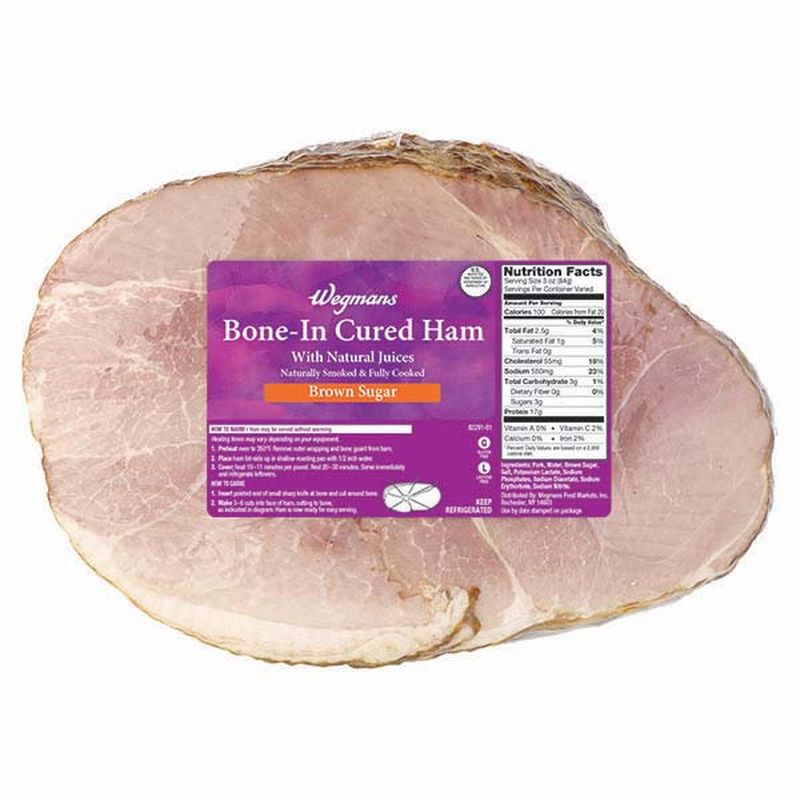 Wegmans Brown Sugar BoneIn Cured Ham, Half Wegmans