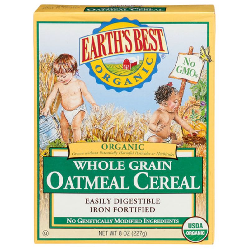 Earth's best organic baby food whole grain oatmeal cereal deals