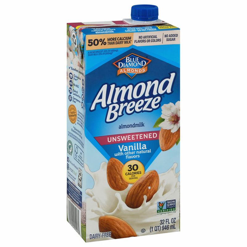 Almond Breeze Almondmilk, Vanilla, Unsweetened Wegmans