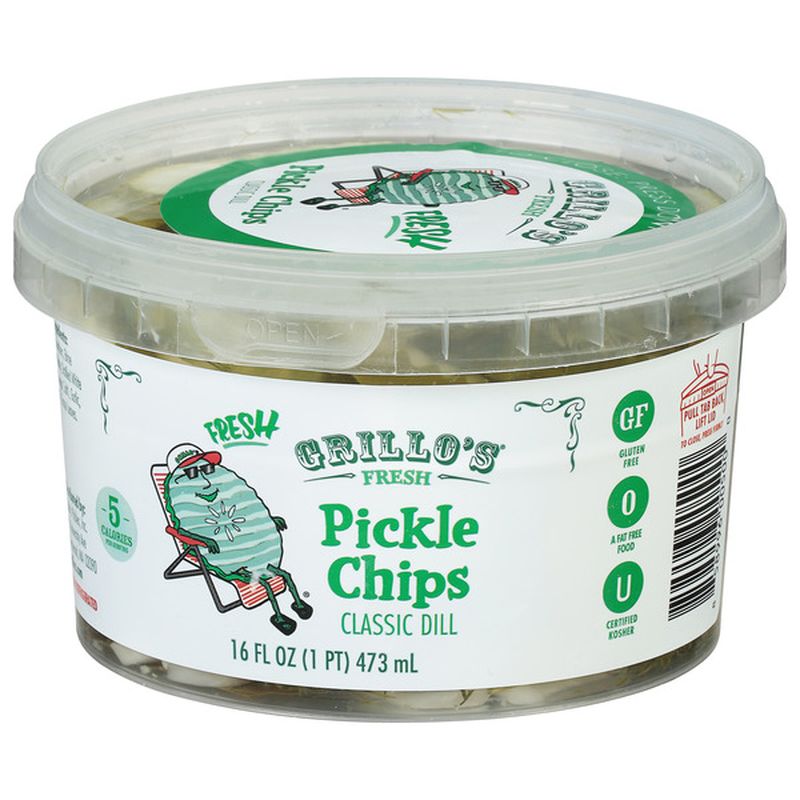 Grillo's Pickle Chips, Fresh, Classic Dill Wegmans