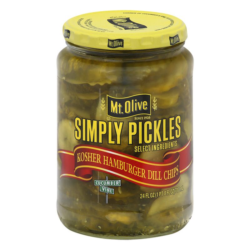 Mt. Olive Simply Pickles Pickles, Kosher Dill, Hamburger Chips Wegmans