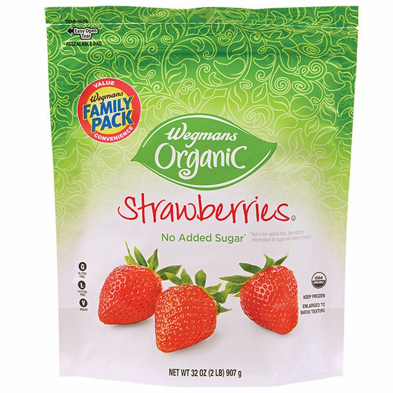 Wegmans Organic Frozen Strawberries, FAMILY PACK Wegmans