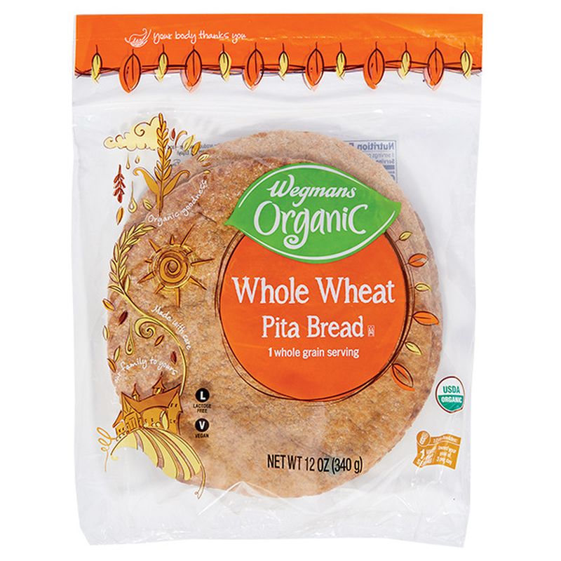 Wegmans Organic Whole Wheat Pita Bread Wegmans