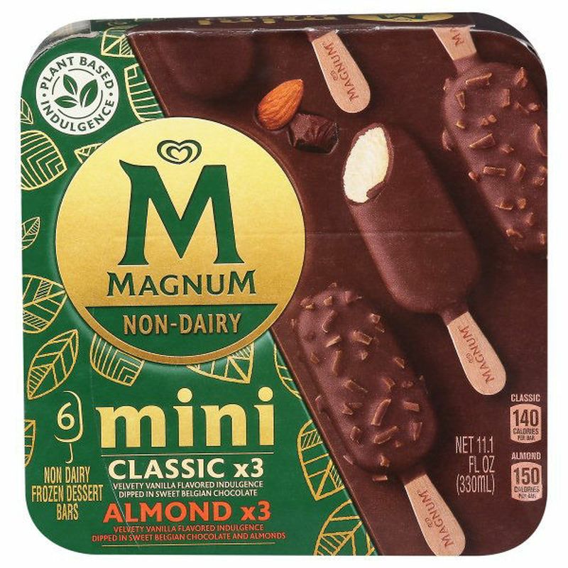 Magnum Frozen Dessert Bars, Non Dairy, Classic/Almond, Mini Wegmans