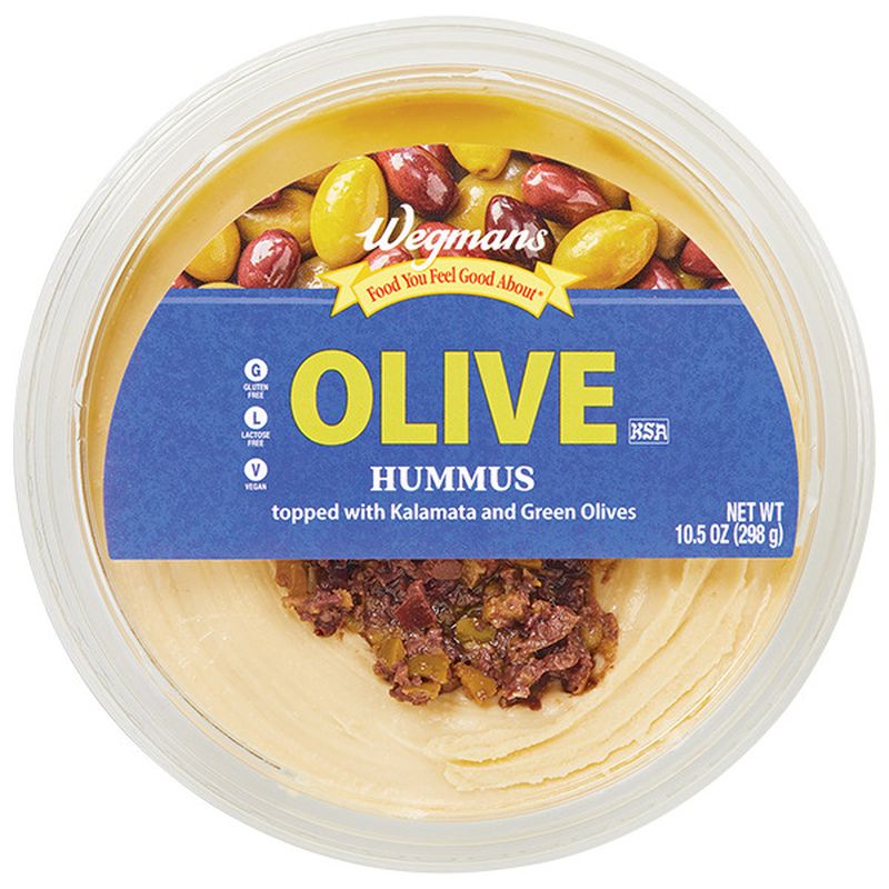 Wegmans Olive Hummus Topped with Kalamata and Green Olives Wegmans