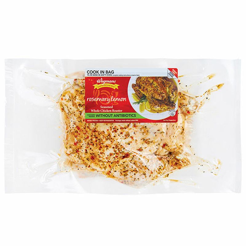 Wegmans Cook in Bag Rosemary Lemon Seasoned Whole Chicken Roaster