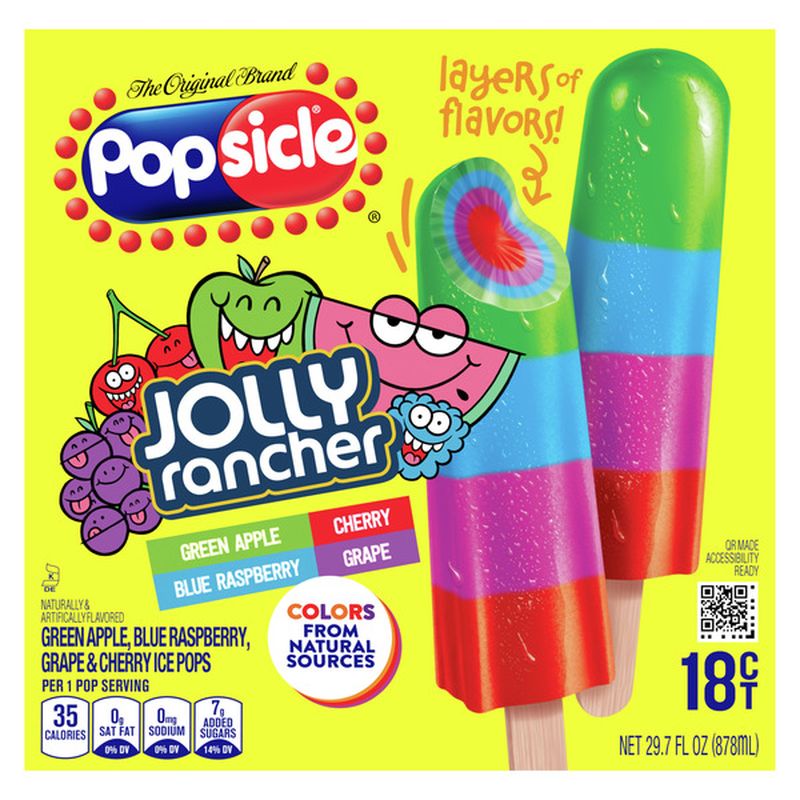 Popsicle Jolly Rancher Candy Flavor Ice Pop Ice Pops Wegmans 9929