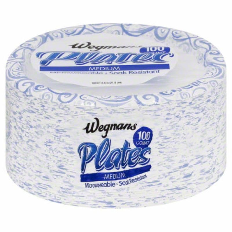 Wegmans Paper Plates, Medium, 8.6" Wegmans