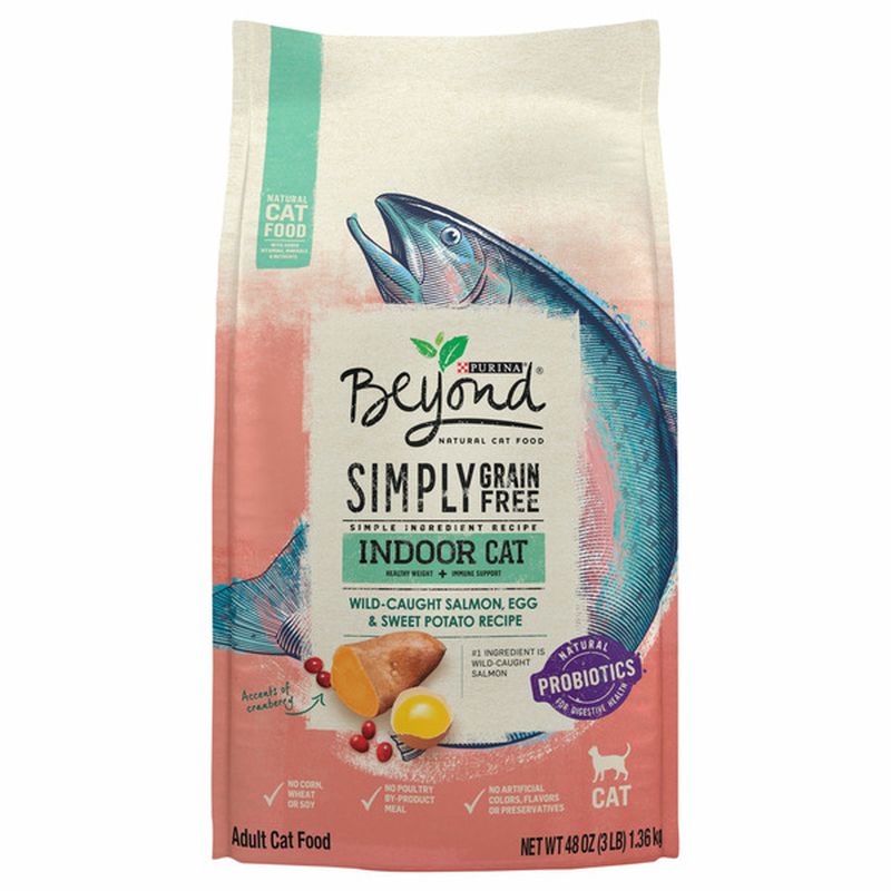 Purina Beyond Simply Grain Free Cat Food Natural Wild Caught Salmon Egg Sweet Potato Recipe Indoor Cat Adult Wegmans
